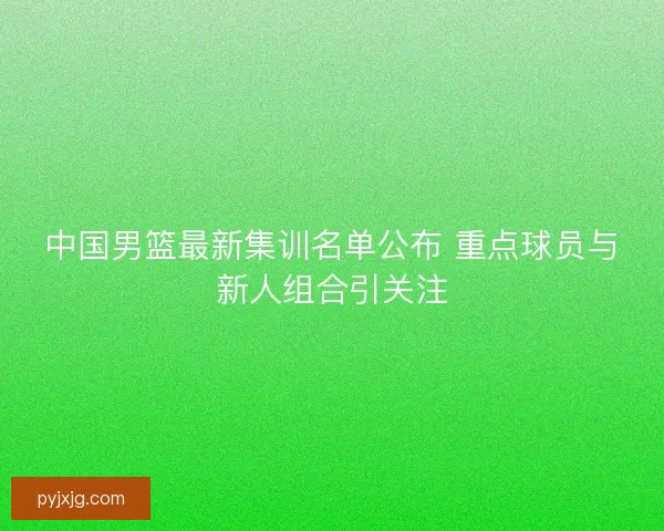 中国男篮最新集训名单公布 重点球员与新人组合引关注