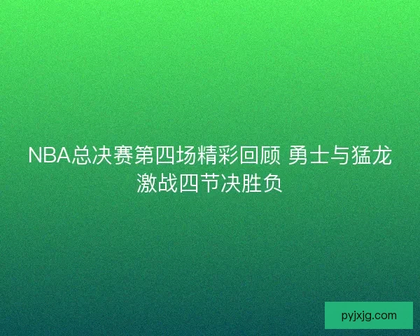 NBA总决赛第四场精彩回顾 勇士与猛龙激战四节决胜负